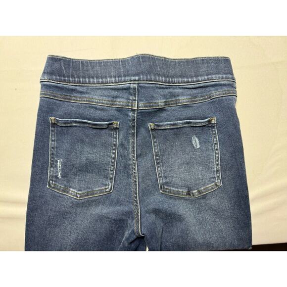 Spanx Women's Distressed Skinny Stretch Blue Jeggings - Size S - Picture 3 of 7
